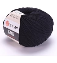 Jeans 50gr Pamuk Cotton Amigurumi El Örgü İpi İpliği Yünü 53 Siyah