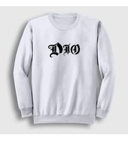 Presmono Unisex Beyaz Logo Ronnie James Dio Sweatshirt 143247tt (Beyaz)