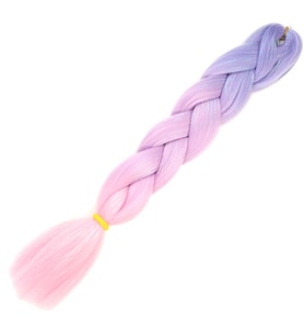Simli Lila / Pembe / Şeker Pembesi Ombreli Örgülük Saç 100 Gr.