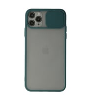 Apple İphone 11 Pro Kılıf Palm Buzlu Kamera Sürgülü Silikon - Yeşil