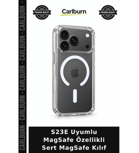S23E Uyumlu MagSafe Özellikli Sert MagSafe Kılıf Cep Kabı Koruyucu Kapak Akıllı Telefon