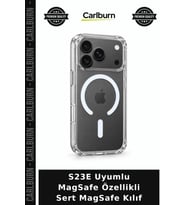 S23E Uyumlu MagSafe Özellikli Sert MagSafe Kılıf Cep Kabı Koruyucu Kapak Akıllı Telefon