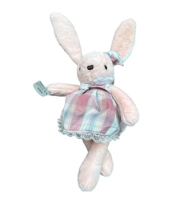 Kulaklı Elbiseli Tavşan Uyku Arkadaşım Peluş Oyuncak 55 Cm