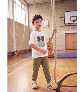 LCW Kids Beyaz Baskılı Erkek Çocuk Takım