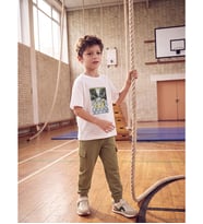 LCW Kids Beyaz Baskılı Erkek Çocuk Takım