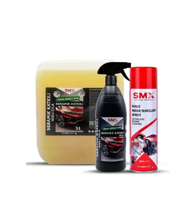 Seramik Katkılı Hızlı Cila 5lt + 750ml + Susuz Motor Temizleme Spreyi