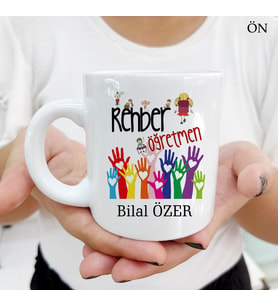 Kişiye Özel Rehber Öğretmeni ve Resimli Öğretmenler Günü Kupa Bardaklar