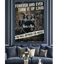Rock And Roll Sözleri Poster Dekoratif Kanvas - Mdf Ahşap Tablo
