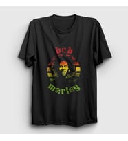 Presmono Unisex Siyah Sun Bob Marley T-Shirt 265800tt