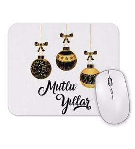Mutlu Yıllar Noel Topları Mouse Pad