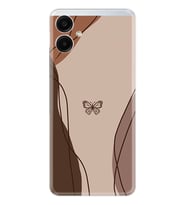 Samsung Galaxy A06 Kılıf Boutique Baskılı Resimli Kahve Kelebek Pcode -038