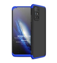 Microsonic Xiaomi Redmi 10 Kılıf Double Dip 360 Protective Siyah Mavi (Siyah-Mavi)