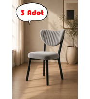 3 Adet Elma Sandalye Modern Kadife Kapitone Sırtlı Mutfak Yemek Odası Balkon Kafe Sandalyesi 85 Cm