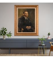 Altın Varaklı Çerçeveli Paspartulu Atatürk Tablo TR1076 (Gold)