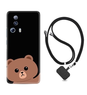 Xiaomi Mi 13 Lite Kılıf Resimli Boyun Askılı İpli Desenli Silikon Series Hello Bear 1905