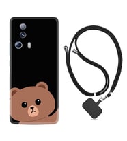 Xiaomi Mi 13 Lite Kılıf Resimli Boyun Askılı İpli Desenli Silikon Series Hello Bear 1905