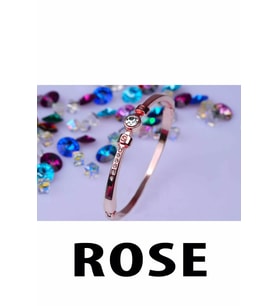 Rose  Renk Büyük Taşlı Kelepçe Bileklik 761