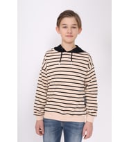 Toontoy Erkek Çocuk Çizgili Sweatshirt (Bej)