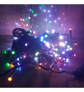 10 M 100 Led Damla Uçlu Led Işık RGB Işık Siyah Kablo