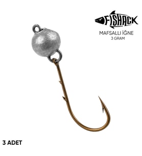 Mafsallı Jighead - Hareketli Kurşunlu İğne - Fishack - 3 Gram - 3'lü Paket