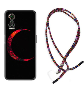 General Mobile GM 21 Pro GM 22 Pro Plus Kılıf Boyun Asklı Rasta Silikon Red Moons 1747