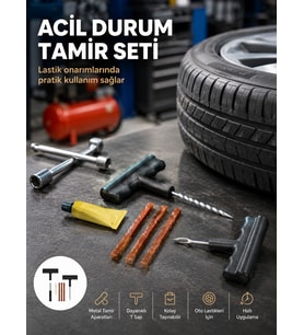Acil Durumların Kurtarıcısı Çok Amaçlı Lastik Tamir Seti