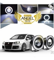 Volkswagen Golf 5 Uyumlu, Universal Mercekli Led Angel Sis Farı, 76mm Beyaz Renk