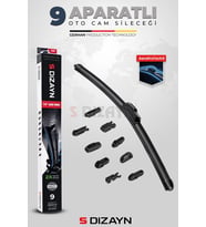 S-Dizayn 9 Aparatlı Oto Cam Sileceği 48 Cm 19 İnç Universal A+ Kalite