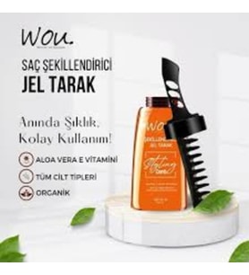 Wou Saç Şekillendirici Jel Tarak 260 ml Işıltılı ve Dolgun Görünüm Ekstra Güçlü ve Saç Bakım Etkisi