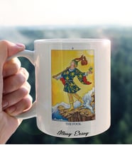 Kişiye Özel Tarot Kartı Tasarımlı Beyaz Kupa Bardak Model-8
