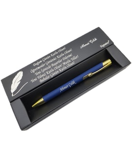 Signator® C435 Mat Lacivert Tükenmez Kalem  İsme Özel Kalem  Hediyelik Kalem (Karışık)