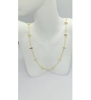Çubuk Detaylı Gold İnce Zincir Kolye (50+5 cm)