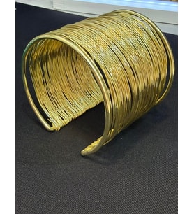 Gold Renk Telli Kalın Kelepçe Kleopatra Bileklik