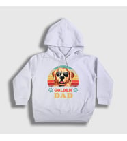 Presmono Unisex Çocuk Beyaz Golden Retriever Dad Dog Hediye Köpek Kapüşonlu Sweatshirt 537798tt