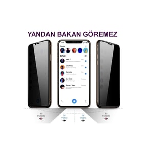 Xiaomi Poco X3 Pro Hayalet Ekran Privacy Gizlilik Tam Kaplayan Kırılmaz Koruyucu Cam