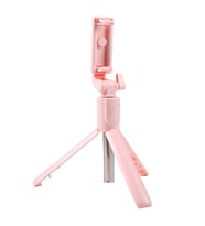 Katlanabilir Uzaktan Kumandalı Selfie Çubuğu Işıklı Masa Üstü Tripod Telefon Tutucu (Pudra Pembe)