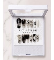 Louésse Yin Shadow Takma Tırnak 12’li Siyah Beyaz Taşlı Yin Yang Night Nail