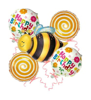 Arı Happy Birhtday Folyo Balon 5 li Set