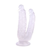 19cm Beyaz Çiftli Dildo No:76