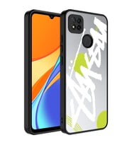 Xiaomi Redmi 10A Kılıf Aynalı Desenli Kamera Korumalı Parlak Zore Mirror Kılıf Yazı