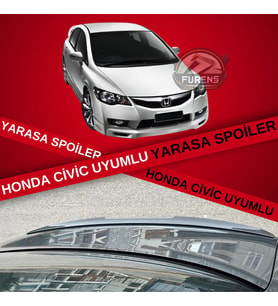 Honda Civic Fd6 Bagaj Üstü Black Piano Yarasa Spoiler Bagaj Çıtası