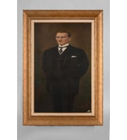 Çerçeveli Paspartulu Atatürk Tablo a600 (Gold)