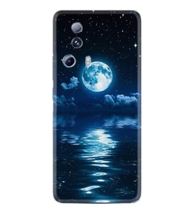 Xiaomi Mi 13 Lite Kılıf Resimli Desenli Baskılı Silikon Night Moon 1133