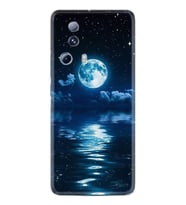 Xiaomi Mi 13 Lite Kılıf Resimli Desenli Baskılı Silikon Night Moon 1133