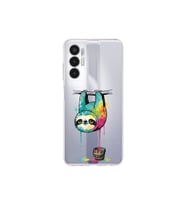 Tecno Pova 3 ile Uyumlu Splash Tembel Hayvan Tasarımlı Şeffaf Silikon Kılıf