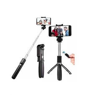 Selfie Çubuğu Tripod Bluetooth Kumandalı Selfie Çubuğu Telefon Tutucu
