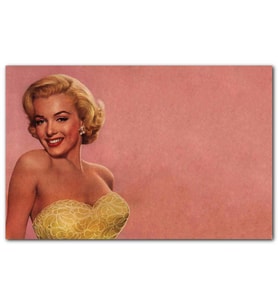 Cakatablo Marilyn Monroe Sarı Kıyafetli MDF Tablo