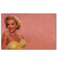 Cakatablo Marilyn Monroe Sarı Kıyafetli MDF Tablo