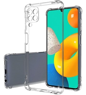 KZY İletişim Samsung Galaxy M22 ile uyumlu ile Uyumlu Kapak Köşe Korumalı AirBag Antishock Şeffaf Silikon Kılıf