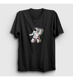 Presmono Unisex Siyah Music Box Astronaut Space Astronot Uzay T-Shirt 283473tt